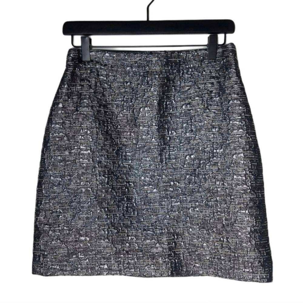 BANANA REPUBLIC A-line Metallic mini Skirt Size 14